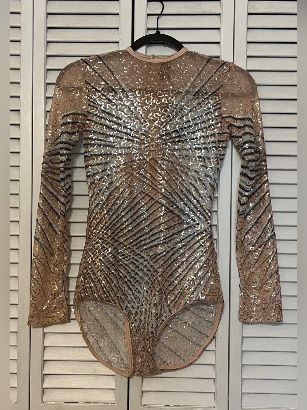 NWT Alexandra Collection Starburst Geometric Sequin Leotard Dance Sz Adult Small